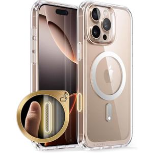 SUPCASE for iPhone 16 Pro Max Case with Camera Control Capture Button (Unicorn Beetle Mag), [Compatible with MagSafe] [Military-Grade Protection] Slim Clear Magnetic Phone Case (Clear)