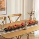 Hanobe Decorative Bowl for Entryway Decor: Large Key Holder Bowl for Coffee Table Decor - Rustic Wooden Baguette Fruit Bowl for Kitchen Counter Decor - Catch All Dough Bowl for Centerpiece