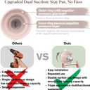 T-Bar Suction Cup Hooks for Shower - Suction Cup Wreath Hanger for Front Door, Reusable, Multifunctional Hooks for Bathroom Window Door Glass Kitchen (Pink, 4-Pack)