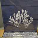 HOMEOART Coral Canvas Wall Art Prints Ocean Navy Blue Coastal Artwork Beach Home Decor Picture Framed Ready to Hang 12"x12"x4 Pieces