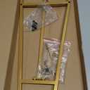 Adjustable Metal Plant Stand Indoor, Mid Century Modern Outdoor Planter Holder for 8 to 14 Inch Pots, Heavy Duty 160 LB Load, Corner Floor Stand for Home Garden Decor Golden