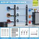 Weed Eater Racks for Open Trailer - Trimmer Rack Weedeater Rack for Trailer Landscape Truck Holder Lawn Equipment Accessories w/Lock