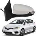 Car Door Mirror Side Mirror for Toyota COROLLA 2014-2018 Left Driver Side | Power Adjustable Glass | Heated Glass| Paint To Match |Turning Signal | Replace Partslink TO1320295| WHITE (LH)