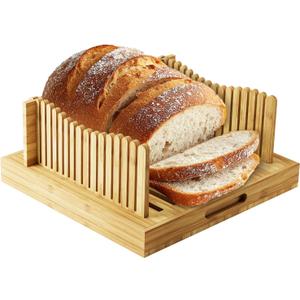 Bread Slicer for Homemade Bread, Bamboo Slicer and Cutter, 12.5" Adjustable Sourdough Bread Slicer, Wide Capacity for Artisan Loaves, Durable Baker's Gift