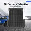 AOMSAZTO Truck Bed Mat for 2020-2025 2026 Jeep Gladiator JT 5FT All Weather Protection Non-Slip TPE Trunk Bed Liner for 2020 2021 2022 2023 2024 2025 2026 Jeep Gladiator Accessories.