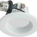 3" Dimmable LED Recessed Trim Baffle Light, 3000K, 120V 9W, 670 Lumens, ES Qualified, UL Listed