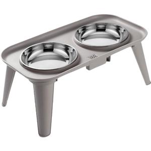 Pets Bowl,Elevated Stainless Dog Bowl with Neck Relief Feeder Eating Bowls Design with Base Stand for Large Breeds