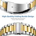 Lerobo Compatible with Apple Watch Band 44mm 42mm 40mm 38mm 41mm 45mm 46m 49mm, Solid Stainless Steel Metal Band with 2 Pack Protective Cover Case for iWtach Series 11 10 9 8 7 6 5 4 3 SE Ultra Men Women