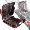 HDBUBALUS King Tour Pack Liners Touring Pak Inserts Fit for Harley Touring Electra Road King Street Glide Ultra Limited 2014-Later (Diamond Red Stitching)
