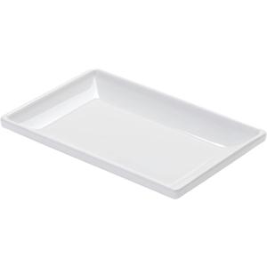 American Metalcraft MMP6 Mini Rectangle Plate, Melamine, White, 6-5/8" L, 1 Count (Pack of 1)