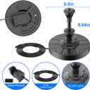 Yzert Pond Fountain Pump with 12 LED Lights, 32.8ft Power Cord Adapter 6W Outdoor Pool Fountains with 2-Tier Floating Water Garden Fountain for Garden Ponds Pool Outdoor Play Colorful