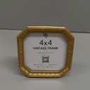 97 Decor 4x4 Vintage Picture Frame  Gold Antique Frame 4x4, Square Ornate Frames 4 X 4 With Glass Front For Tabletop Photo Display And Wall Hanging, Vintage Wall Decor