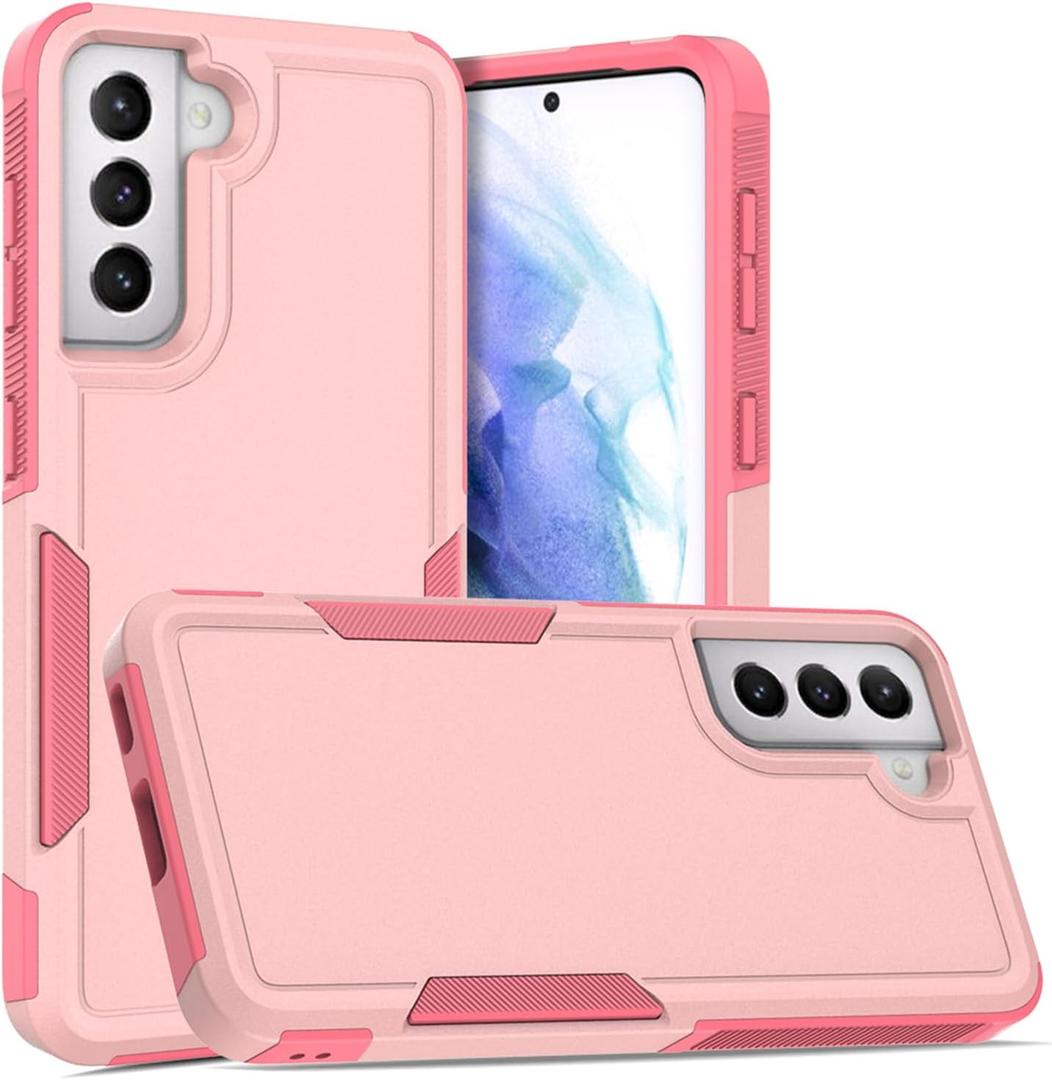 Dionsibei Designed for Samsung Galaxy S22 Plus Case 2 in 1 Military Grade Drop Heavy Duty Rugged Shockproof Protective Cover Case for Galaxy S22 Plus Phone Case (Pink)