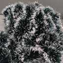 50 Ft Green Christmas Tinsel Garland Metallic Twist Shiny Garland for Xmas Christmas Tree Decorations, Holiday Home Party Supplies Indoor Outdoor Decor (Green)