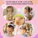 Hair Accessories for Girls, 1350P Colorful Hair Ties with 44P Hair Clips, Glitter Butterfly Hair Clips, Hair Wax Stick, Butterfly Hair Claws, Hair Barrettes with Comb Set&Organizer Box, Ideal Gifts
