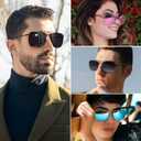 MAXJULI XL Size Extra Large Polarized Sunglasses 148 MM for Big Wide Heads Men Metal Glasses 8816 (Silver+gradient Grey)