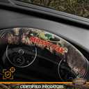 Mossy Oak Full Camo Steering Wheel Cover - Made from Premium Leather, Universal Fit for 14 1/2 to 15 inches - Official Licensed Product - Black Color