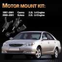 Engine Mount and Trans Mount kit Compatible with 1997-2001 Camry & 2000-2001 Solara 2.2L L4 Engine, Replace # A7241 1236103060 A7238 1236374130 A6256 1237203040 A7219 1237174530 4PCS