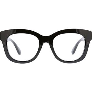 Peepers by PeeperSpecs Oprah's Favorite Center Stage Women's Oversized Blue Light Blocking Reading Glasses (Black)