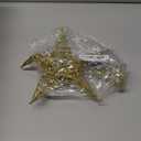 Christmas Tree Toppers Xmas Glitter Gold Hollow Star Treetop Topper for Christmas Tree Decoration. 1