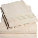 1500 Supreme Collection Queen Sheet Sets Beige Cream - Luxury Hotel Bed Sheets and Pillowcase Set for Queen Mattress - Extra Soft, Elastic Corner Straps, Deep Pocket Sheets, Queen Beige Cream