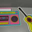 Honoson 4 Pcs 24.4" x 26.6" Large Back to 80s 90s Party Decoration Cardboard Cutouts, Retro Radio Boombox Backdrop Yard Signs for Hip Hop Music Birthday Party Supplies Vintage Photo Booth Props, 23.6 to 31.5 inches