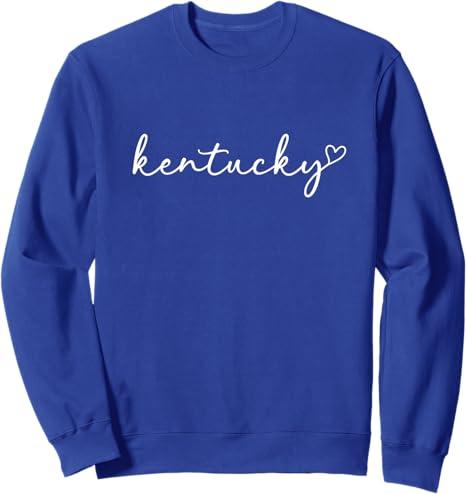 Kentucky Cute Heart Women Girls Sweatshirt Small