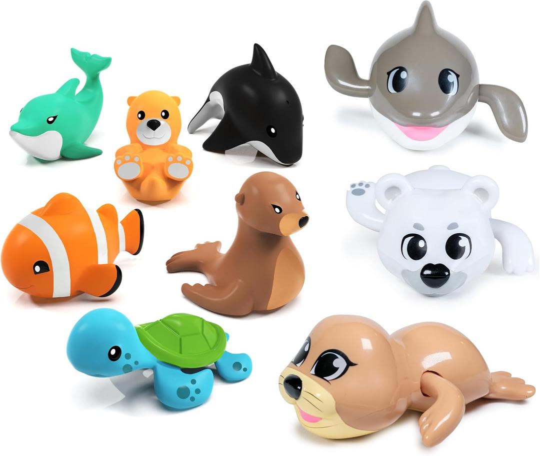 Marine Mold Free Bath Toys & Arctic Swimming Baby & Toddler Bath Toys