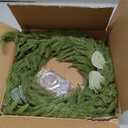 Waipfaru Christmas Norfolk Pine Garland with Lights, 6FT Real Touch Pine Christmas Decoration, Artificial Faux Cedar for Home Decoration