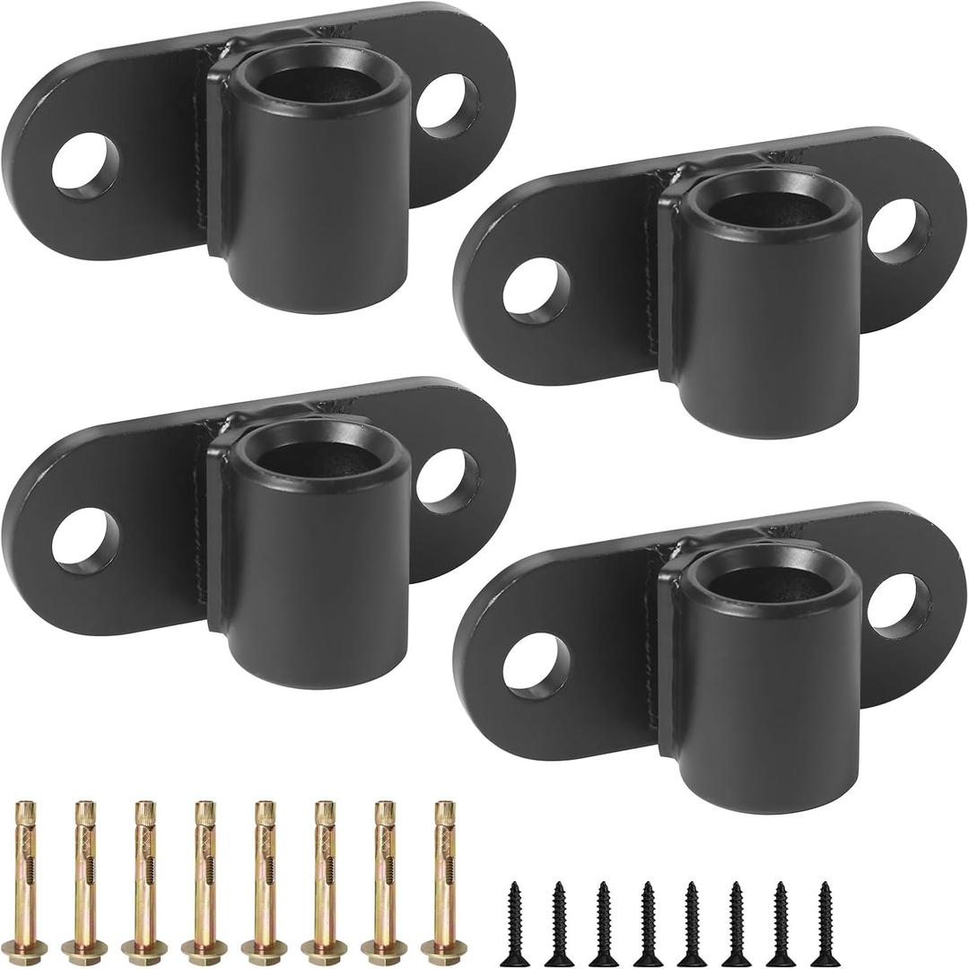 Wall Mount Gate Hinge Fit 5/8'' Pin Fence Post Hinge, Gate Hinges for Wooden or Concrete Farm Gate and Fence Gate(Screws Included), 4 Pcs