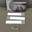 Under Cabinet Lighting 8 inch Rechargeable Battery Operated Motion Sensor Light Wireless Under Counter Lights for Kitchen, Stairs,Hallway (3 Pack)