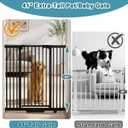 41" Extra Tall Dog Gate Indoor,30-62.5" Wide Heavy Duty Pet Gate for Doorways,Baby Gate with Walk Through and Auto Close, Pressure Mounted, Suitable for Stairs,Kitchen,Black