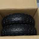 10" Solid Rubber Tires, 4.10/3.50-4 Tire and Wheel Flat Free, 2-Pack with 3/4" Bearings, 2.17"Offset Hub for GOR Garden Cart, Wheelbarrow, Trolleys, Hand Trucks & Yard Trailers