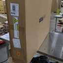 BARNSMITH 36in x 84in Frosted Glass Barn Door with 6FT Top Mounted Hardware kit Include Soft Close Mechanism Black Carbon Steel Tempered Frosted Glass Sliding Door, Assemble Required Easy Installation