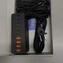 USB C Charging Station 10 Port with 4 USB Cables, 200W GaN Type C Charger Block, Wall Charger Power Strip Adapter Plug for iPad iPhone17 16 15 14 13 12 Pro Max Pixel Note Galaxy