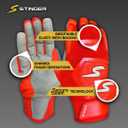 Stinger Sports Traditional Short Cuff Batting Gloves (Sting Squad and Color Crush) - Baseball and Softball Gloves for Adult & Youth - Ultra Soft, Durable, Breathable, Sheepskin Leather (Navy)