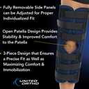 United Ortho 61016 3-Panel Knee Immobilizer, 16" Size (Blue)