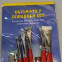 Creative Mark Scrubber Watercolor Brushes - Professional Watercolor Brushes for Scrubbing, Blotting, Re-Shaping Edges, and More! - Set of 7