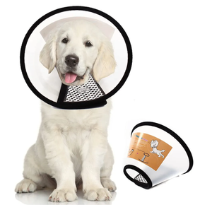 Plastic Pet Recovery Collars & Cones for Dogs and Cats After Surgery Adjustable Dog Neck Cone Surgical Elizabeth E-Collar Prevent Biting and Stop Licking Wound (M)