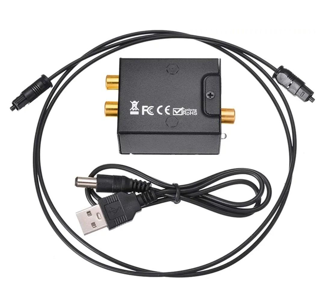 Sara-u Digital to Analog Audio Converter Optical Fiber Toslink Coaxial Signal to RCA