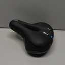 Comfort Bike Seat for Women Men,Wide Bicycle Saddle Replacement Memory Foam Padded Soft Bike Cushion with Dual Shock Absorbing Universal Fit for Indoor/Outdoor Bikes with Reflect