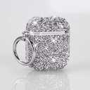 Superious Crystal Protective AirPod Case has Drop Proof Protection, Wireless Charging, Bling, Glitter, and a Keychain with a Cute Twist; Compatible with Apple AirPods Case 