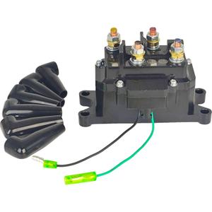 EZROAD 12V 250A Winch Solenoid Relay Contactor Thumb Truck ATV UTV Boat 4x4 Vehicle 3000-5000lbs 63070 62135 74900 2875714 70715 Compatible with Warn Ramsey Superwinch Champion w/ 6 Protecting Cap