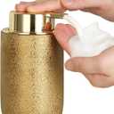 Gold Foam Soap Dispenser,Foaming Soap Dispenser with Plastic Foam Pump for Bathroom&Kitchen,12oz Ceramic Foaming Dispenser for Dish Soap,Hand Wash (Classic Bright Gold)