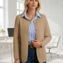 GRACE KARIN Sweater Blazers for Women 2025 Casual Button up Cardigan Sweater Open Front Knit Blazer Jacket with Pockets (M)