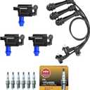 UF228 Ignition Coil Pack & NGK G-Power Platinum Spark Plug + Wire Set Compatible with Lexus IS300 GS300 Toyota Supra L6 3.0 1998 2001 2002 2003 2004 2005 98 01 02 03 04 05