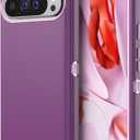 Jiunai for Google Pixel 9 Pro XL Case Heavy Duty Shockproof Port Protection Dual Layer Screenless DustProof Rugged Protective Phone Cover Case for Google Pixel 9 Pro XL 6.8'' 2024 Women Men Purple