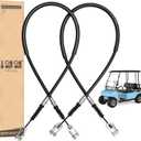 10L0L Golf Cart Brake Cable Set Stainless Steel Core Passenger and Driver Side for Club Car DS 1981-1999 G&E Golf Cart OEM# 1011125 1011403 1016761-01(42 Inch, 2PCS)