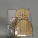 Novabright Easter Wooden Bunny Decoration Easter Rabbit Table Centerpiece 1 Set Farmhouse Bunny Spoon Rest with 2 Wooden Spoons Cute Rabbit Table Decor Stand Gift for Kitchen Counter Utensil Organizer