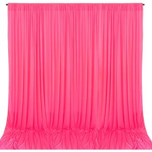 10 x 7 Feet Fluorescent Pink Backdrop Curtain for Partie, Background Curtains for Photoshoot, Birthday, Wedding, Halloween, Thanksgiving, Christmas Day, New Year Party Decorations 5Ft x 7Ft, 2 Panels